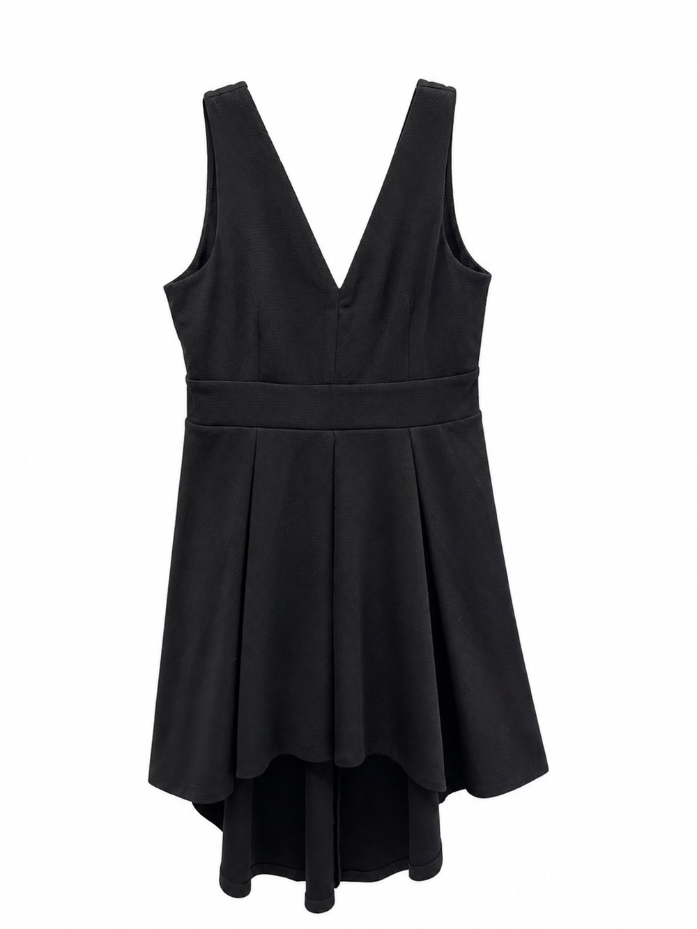 Black High-Low Fit & Flare Dress